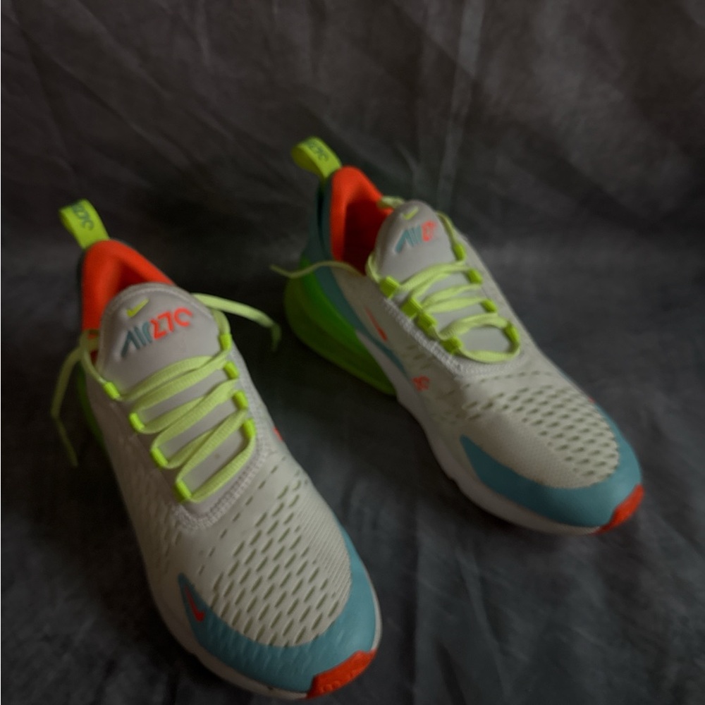 Nike White and Yellow Sneakers Athletic Comfort